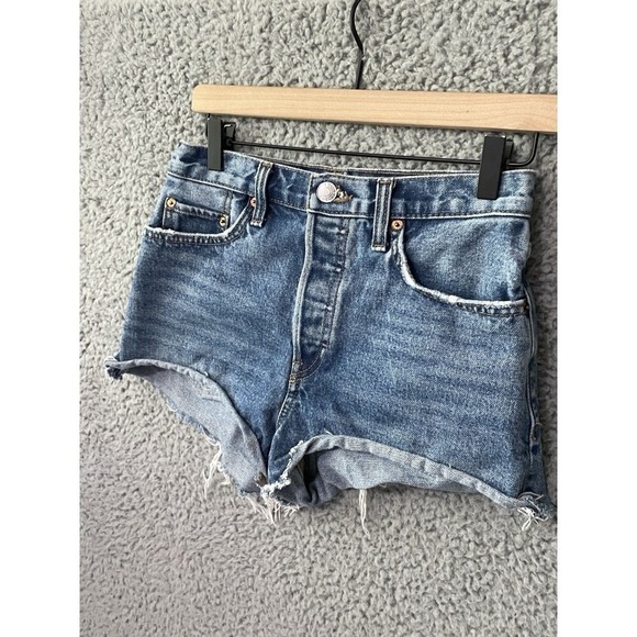 RE/DONE Vintage 70s Denim Cutoffs Womens 25 High Rise Distressed Festival - Picture 3 of 8